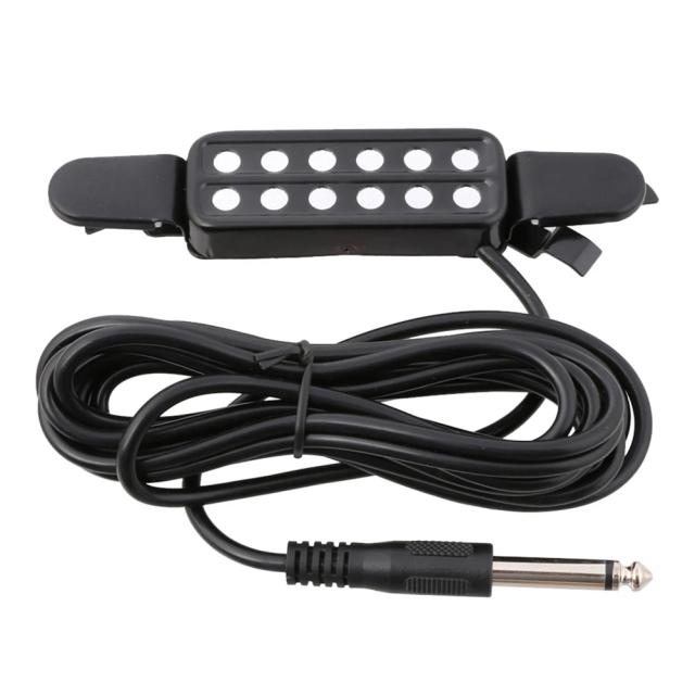 Tuner Acústico e Folk para Guitarra Sem Perfuração com Transdutor e Amplificador Profissional P-012