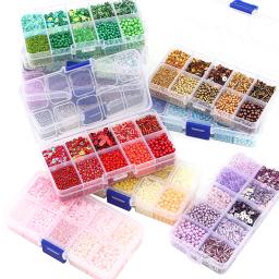Conjunto de lantejoulas de arroz, Imitation Pearl Material, 1 caixa por pacote, Conjunto 10 grade - Image 5