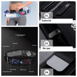 Cinto de corrida com garrafa de água para homens e mulheres, bolsa esportiva para celular, mochila de verão, ginástica fitness, maratona invisível - Image 5