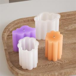 Molde De Vela Cilíndrica De Silicone, Velas Perfumadas Artesanais, Moldes De Artesanato De Sabão, Gesso De Resina, Fabricação De DIY, Decoração De Jantar Em Casa, Estrela e Lua - Image 5
