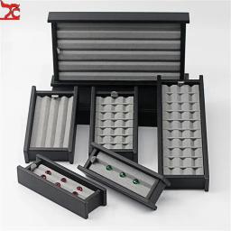 Atacado jóias gem caixa de exibição caso solto diamante ferramenta de armazenamento moeda jar mostrar bandeja gem pote pedra preciosa organizador titular recipiente - Image 4