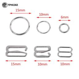 100 pçs bra anéis gancho e sliders cinta ajustadores fivelas diy roupa interior ajuste de costura acessórios para roupa de banho cintos espartilhos - Image 2