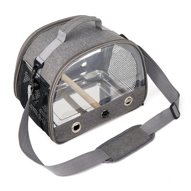 Mochila Porta-Pássaros com Poleiro para Viagem: Gaiola Ideal para Papagaios e Periquitos e Suprimentos para Pequenos Animais