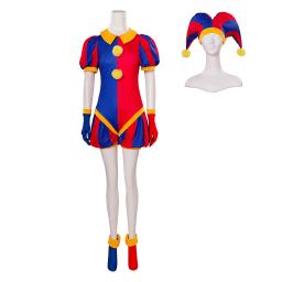 Pomni Cosplay Fantasia com Chapéu, Disfarce, Halloween, Carnaval Party Clothing - Image 1