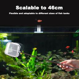 Aquarium Square Fishing Net com ventosa Cabo longo extensível, Equipamento de pesca para pegar peixes, tanque de camarão, suprimentos limpos - Image 4