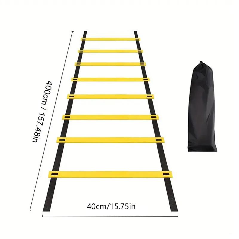 Escada de agilidade esportiva, alça de nylon ajustável, escada de salto, velocidade, fitness, coordenação corporal, ferramenta de treinamento de aquecimento - Image 1