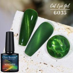 Clou Beaute Vermelho Verde Glitter Olho de Gato Unhas Gel Magnético Esmalte Semi Permanente Soak Off UV LED Verniz para Manicure - Image 4