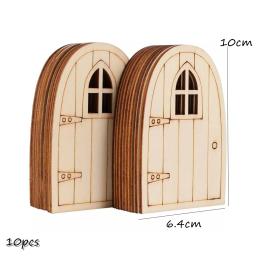 Madeira Fariy Porta Pingentes para DIY, Mini Paisagem, Ornamentos para Casa, Decorações de Jardim, Pintura Suprimentos, Presentes para Crianças, 10 Pçs/lote - Image 2