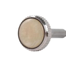 Yibuy válvula de eufonio 3 peças, botão de dedo de latão, peça de substituição banhada a níquel - Image 5
