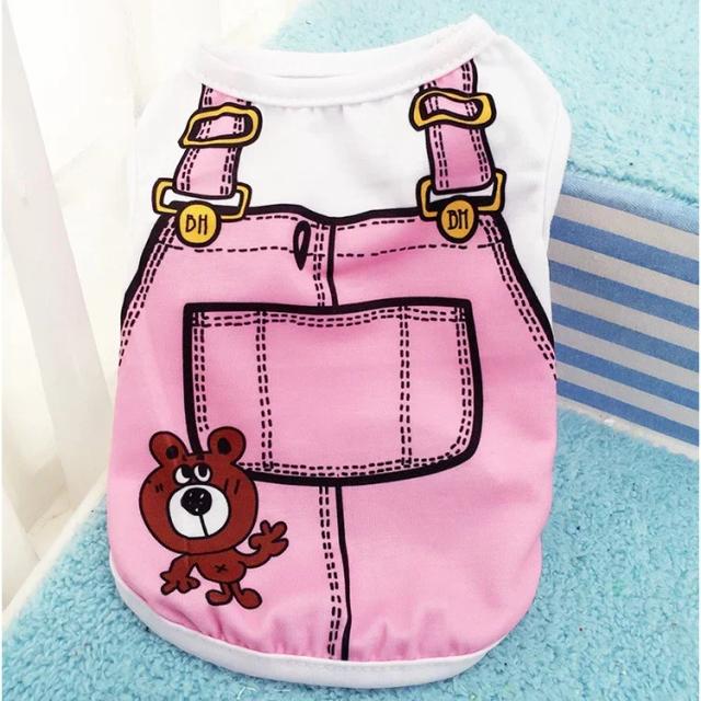 Colete e Roupas de Verão em Estilo Cartoon para Cães Pequenos