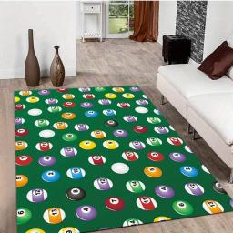 Tapete estampado de bola de bilhar para sala de jogos, divertido e brincalhão, inspirado na mesa de bilhar, tapete para sala de jogos, pobreble - Image 1