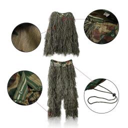 Fatos Ghillie masculinos, Vestuário de caça, Camuflagem do deserto, Fatos de caça, Cosplay Game, Jaqueta, Calças, Snipe, 3D, Camuflagem - Image 5