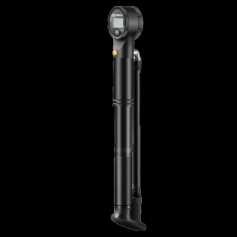 ROCKBROS-Bomba de bicicleta portátil com manômetro eletrônico, 320PSI alta pressão, Inflator Two-Stroke, MTB Road Bike Acessórios - Image 1