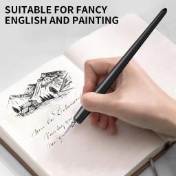 CARACTERÍSTICAS-Caligrafia Pen Kit, inclui madeira Dip Pen, 7 pontas para desenho e escrita - Image 3