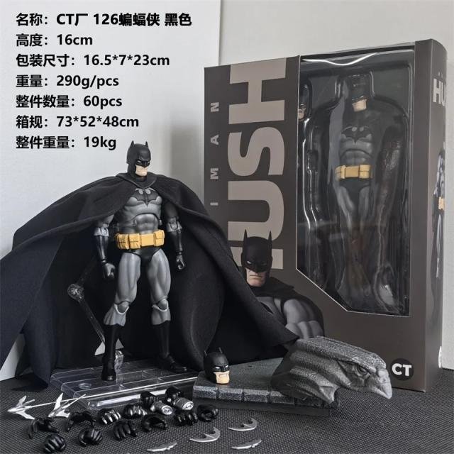 CT Toys Batman Mafex 126 Figura Batman Liga da Justiça Hush Estatueta Coleção The Dark Knight Brinquedo
