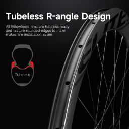 Elitewheels edge ultraleve 1314g disco de estrada rodado carbono 40 45 50 65mm sistema catraca 36t hub asa 20 raios para bicicleta corrida - Image 4