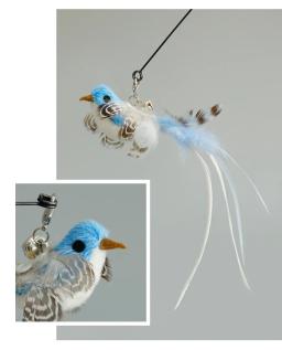 Varinha de gato de penas de pássaro sem as mãos com sino poderosa ventosa brinquedos interativos para gatos gatinho caça exercício produtos para animais de estimação - Image 4