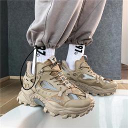 Designer Masculino Respirável Vulcanizar Sapatos, Sapatilhas Plataforma, Aumentar Altura, Ao Ar Livre, Original, Andando, Marca - Image 4