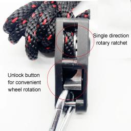 Heavy Duty ajustável catracas da polia da corda, Corda de barraca de acampamento, Amarrar cabide, Caiaque canoa barco arco, 10mm, 3 m, 5 m, 10m, 100kg - Image 6