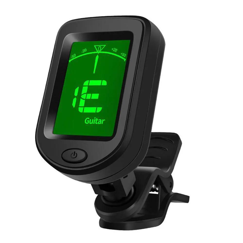 JT-02 Clip-On Tuner Guitarra Eletrônica, Digital Tone Tuner para Baixo Elétrico, Violino, Ukulele, Universal, Rotativo, Sensível - Image 1