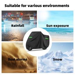 Capa protetora universal para bicicleta e motocicleta, capa de chuva, capa à prova de poeira e à prova de chuva, capa de proteção solar completa para veículos - Image 3
