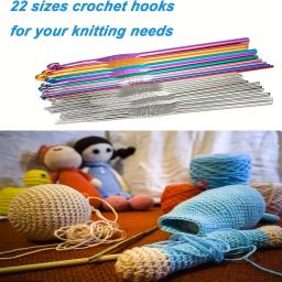 Agulha de tricô romântico Crochet Hook, Multi Size Multi Tool, Artesanato criativo, Ferramentas essenciais de tecelagem DIY, Conjunto 100pcs - Image 2