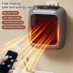 Aquecedor de Mão Reutilizável por Controle Remoto, Aquecedor Elétrico de Mão, Quarto, Sala de Estar, Montagem na Parede, Espaço, EU, Ficha US, 800W - Image 1