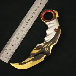 Valorant Karambit Campeões Brinquedo para Meninos, Modelo de Arma Balisong Facas Garra de Liga, Espada Cosplay Periférica, Presentes Boneca, 16cm, 2023 - Image 5