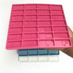 Molde De Jogo De Resina Epóxi De Cristal, Dominoes Fundição De Molde De Silicone, DIY Fazendo Ferramentas, 1Pc - Image 4