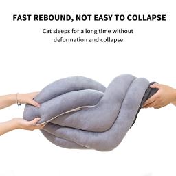Caverna dobrável removível lavável para animais de estimação, Cama auto-aquecida para gatos e cães pequenos, Cabana confortável, Cama para dormir - Image 4
