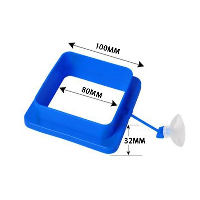 Alimentador de Peixes de Acrílico Transparente com Ventosa Forte para Aquários - Prático Suprimento Móvel