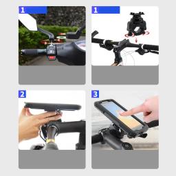 Motocicleta telefone Mount Buckle design, guidão universal, suporte para bicicleta, bicicleta de estrada, scooter - Image 6