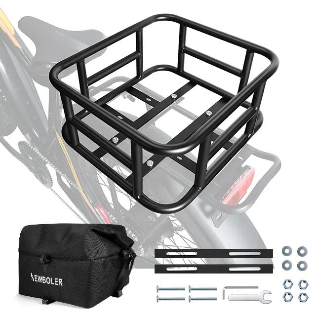 Cesta Traseira de Bicicleta Rack de Carga Grande Capacidade para Viagens e Compras