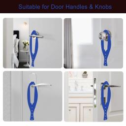 Trava de porta ajustável Pet Porta Gato, Para manter o cão fora das caixas de lixo e comida, Rolha flexível para cães, 1 pc - Image 3