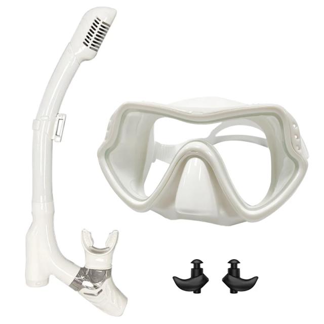 Máscara Profissional de Mergulho e Snorkel com Óculos de Natação e Tubo de Respiração Fácil