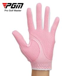 Luvas de golfe PGM Tecido de microfibra para bola de golfe feminino com luvas antiderrapantes de partículas - Image 3