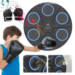 Máquina de boxe musical, máquina de treino de boxe, velocidade ajustável, equipamento de exercício montado na parede, luz rgb com luvas para academia em casa - Image 1