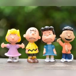 12 pçs snoopy modelo de desenho animado figuras de anime q brinquedos figural anime mercadoria bonecas decoração de carro crianças aniversário presentes de natal - Image 6