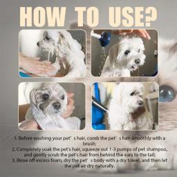 Pet shampoo, suave e limpo Soft e Non-Knotting Pet Hair, Cat and Dog Hair Shampoo shampoo - Image 4