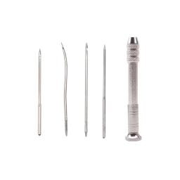 Conjunto multifuncional de costura de couro PU, DIY Leather Punch Stitching Repair Tool Agulhas de costura substituíveis, suprimentos artesanais - Image 4