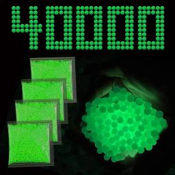Bolas de Gel Luminoso para Splatter Gel, Brilham no Escuro, Bolas de Água, Munição de Recarga de Contas, Blaster Bullets, 7-8mm, 4Pack - Image 1