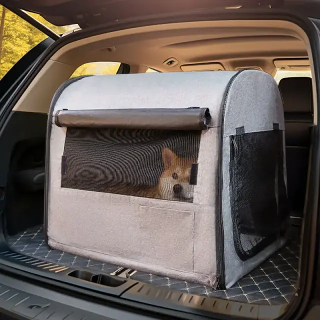 Barraca Portátil Dobrável para Pets: Canil Grande com Malha Respirável para Interior e Exterior em Todas as Estaçõe