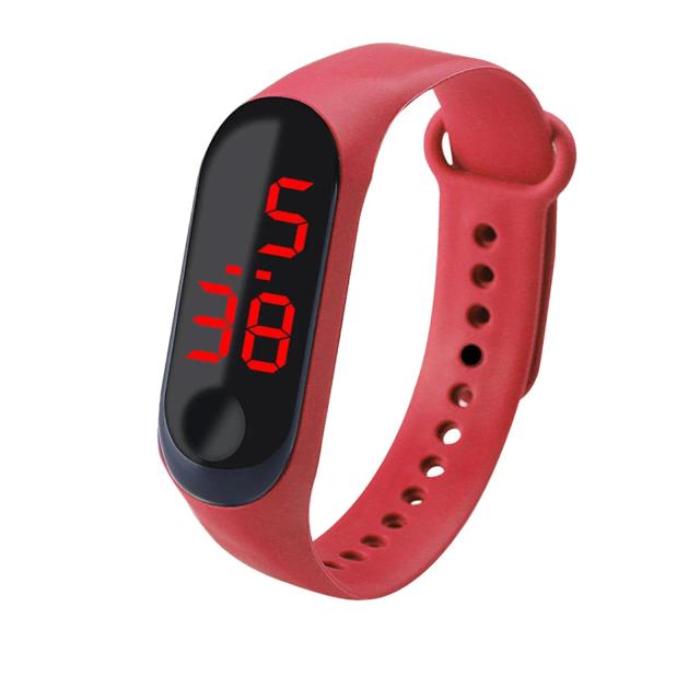 Pulseira Digital LED Impermeável para Esportes Eletrônicos Unissex com Tela de Toque e Design Criativo para Atividades ao Ar Livre