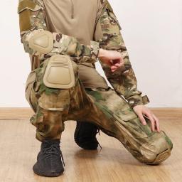 Joelho e cotovelo protetor pad para paintball, uniforme de combate, militar, g2, g3, g4, sapo terno, cotovelo almofadas de apoio, tático - Image 1