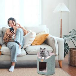 Cama dobrável e lavável para gatos, Caverna aconchegante, Cama para cachorros portáteis, Cama de gatinho para pequenos e médios animais - Image 5