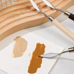 Aço inoxidável ferramenta de mistura espátula paleta óleo desenhar pintura ferramenta textura artista raspar raspador faca mix pigmento estudante arte - Image 2