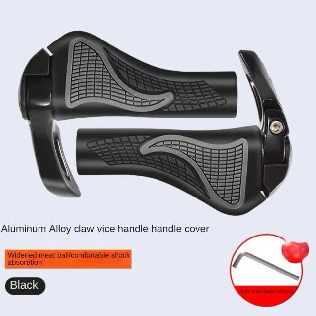 Novo Grip de Borracha para Mountain Bike com Substituição de Chifres de Ovelha, Resistência a Choques e Poeira, Bloqueio Bilateral