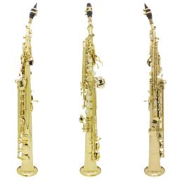 Slade-saxofone soprano dourado, ajuste Bb, latão, instrumento musical de sopro, saxofone acessórios - Image 2