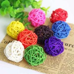 Papagaio Chewing Toy Ball, cor primária, Sepak Takraw, Pet Bird Training, brinquedo interativo, Bird Cage Decoração, Bird Supplies, 10pcs - Image 2