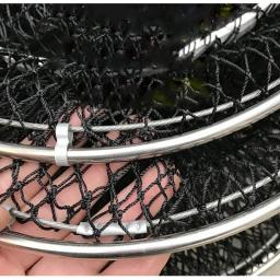 Lawaia Folding Redes De Pesca Gaiola, Forte Preto Fio Trançado, Mão Pequena Net, Saco De Peixe De Secagem Rápida, Anéis De Aço Inoxidável - Image 2